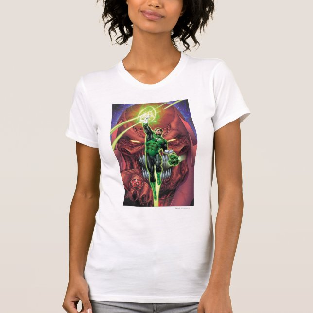 Green Lantern with stream of light - Colour T-Shirt (Front)