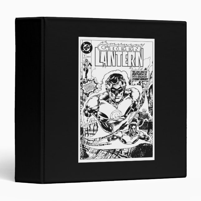 Green Lanterns Flying, Black and White Binder (Front/Spine)