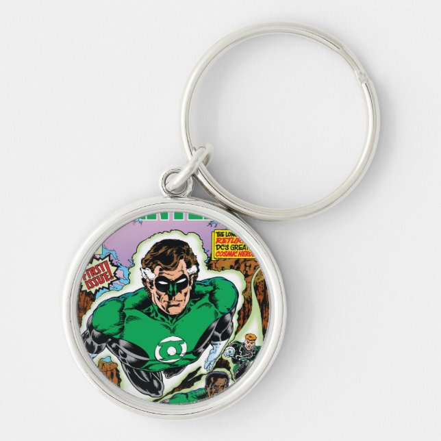 Green Lanterns Flying Keychain (Front)