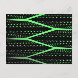 Green Laser Pattern Postcard
