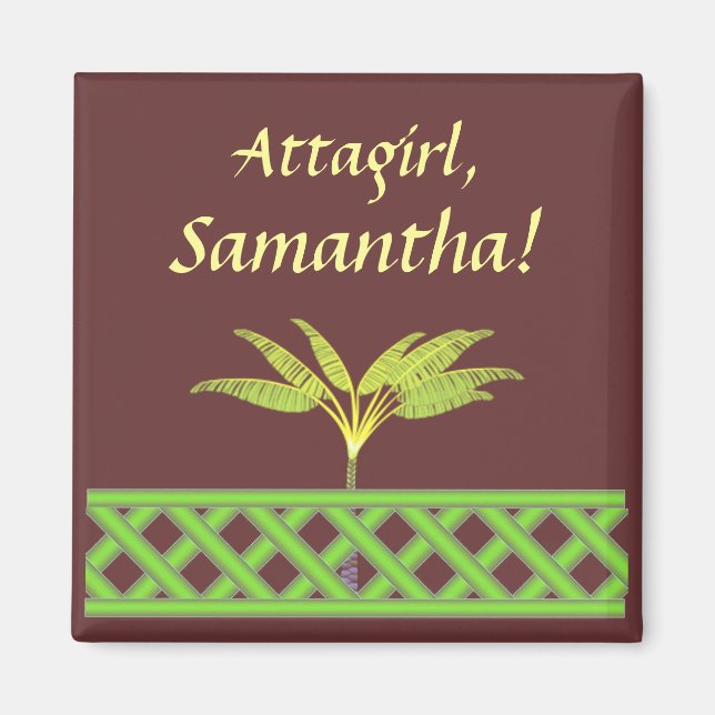 Green Lattice Attagirl Custom Magnet MM07Ng (Front)