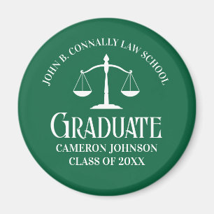 Green Law School Graduation Party Personalized Magnet