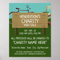 Green Lawn, Charity Yard Sale Event Advertising
