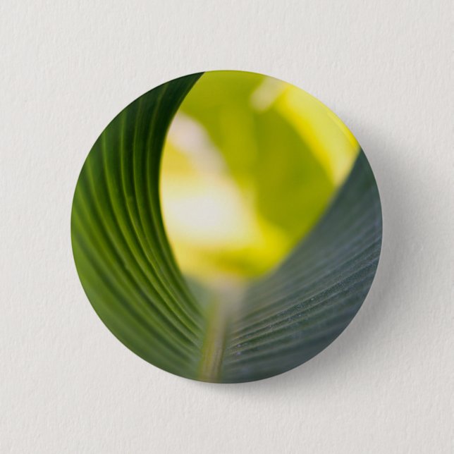 Green leaf 2 inch round button (Front)