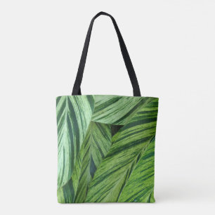 Green Leaf Abstract Tote Bag