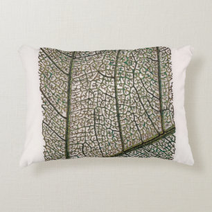Green leaf accent pillow