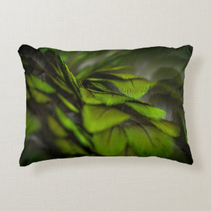 Green leaf accent pillow