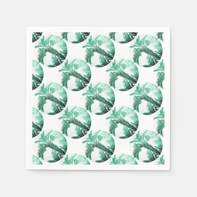 Green leaf banana plant napkin (Front)