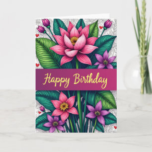 Green Leaf Birthday Card