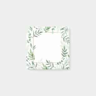 Green Leaf Border Post-It Notes