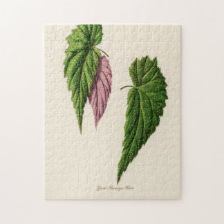 Green Leaf Botanic Gardener Gift Jigsaw Puzzle