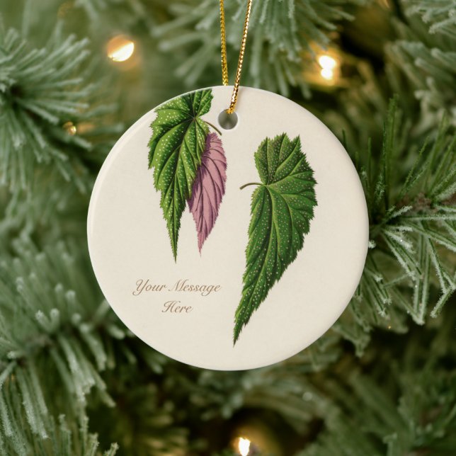 Green Leaf Botanic Gardener Plant Lover Ceramic Ornament (Tree)