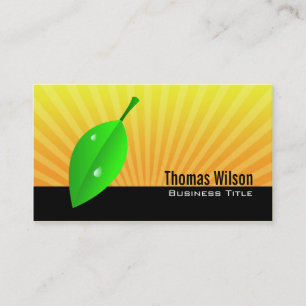 Green Leaf Business Cards