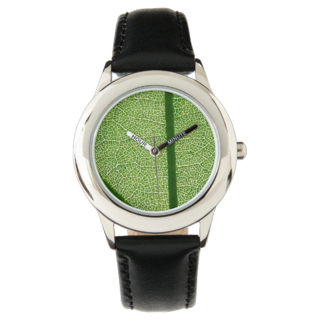 Green Leaf Close Up Watch (Front)