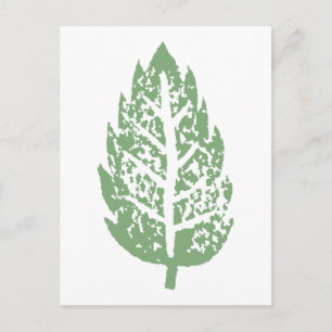 Green Leaf customizable Postcard