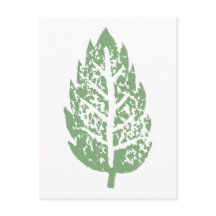 Green Leaf customizable Postcard