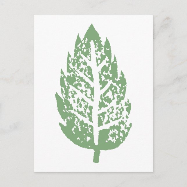 Green Leaf customizable Postcard (Front)