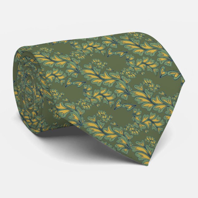 Green leaf decoration tie (Rolled)
