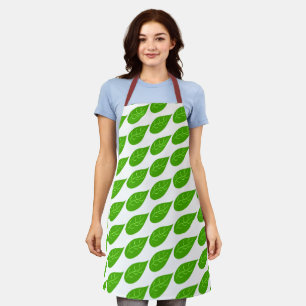 Green Leaf Design Apron