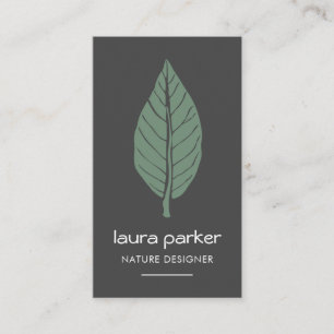 Green Leaf Dry Nature Yoga Meditation Massage Business Card