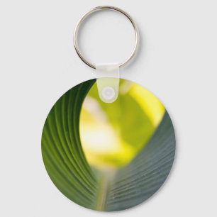 Green leaf keychain