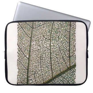 Green leaf laptop sleeve