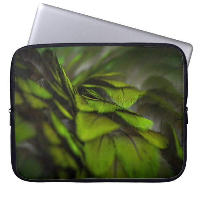 Green leaf laptop sleeve (Front)