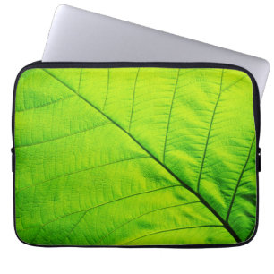 Green leaf Laptop Sleeves