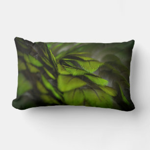 Green leaf lumbar pillow