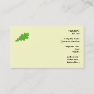 Green Leaf, Oak Tree leaf Design. Business Card