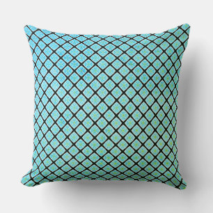 Green Leaf of Tiny Squares  Throw Pillow