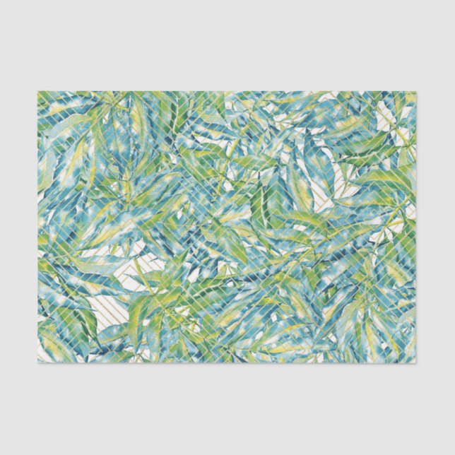 Green Leaf Pattern 12 Tissue Paper (Front)