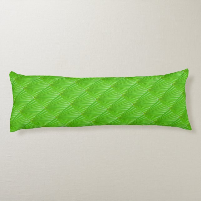 Green leaf pattern body pillow (Back)