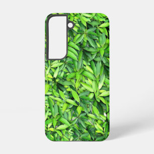 Green Leaf Pattern – Botanical Nature Art Samsung Galaxy Case