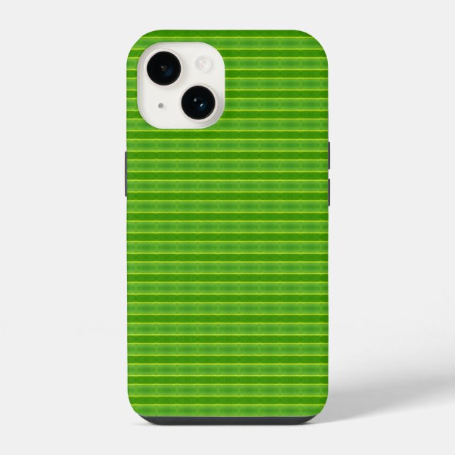 Green leaf pattern iPhone case (Back)