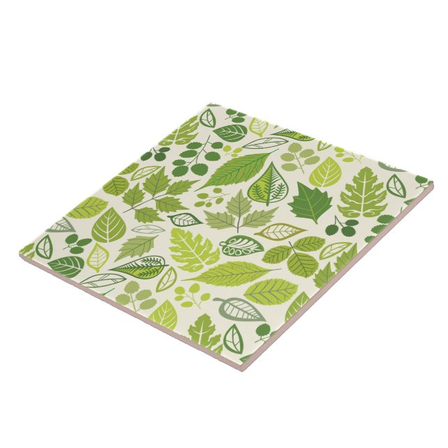 Green Leaf Pattern Tile (Side)
