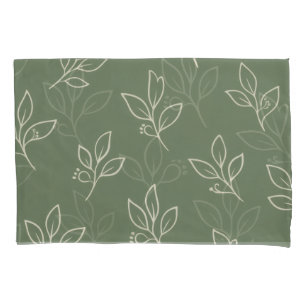 Green Leaf Pillowcase Set