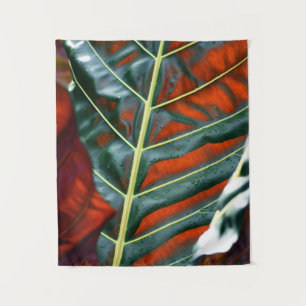 Green leaf plant tapestry