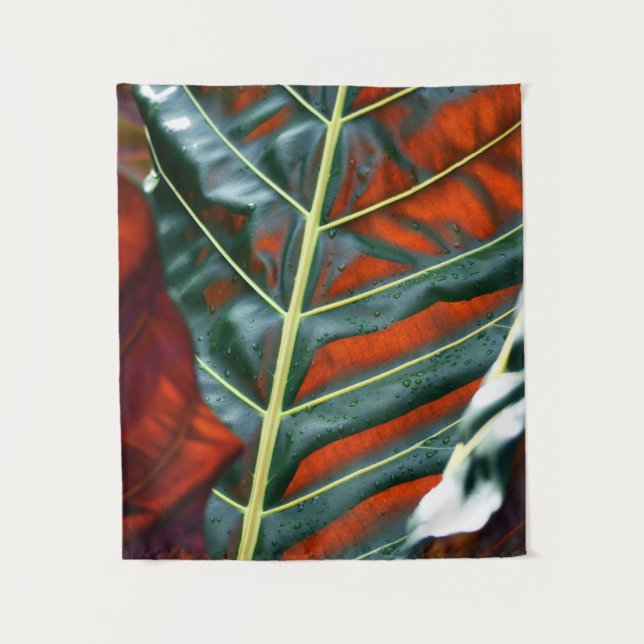 Green leaf plant tapestry (Front)