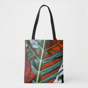 Green leaf plant tote bag