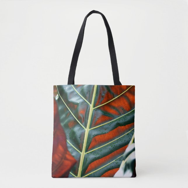 Green leaf plant tote bag (Front)
