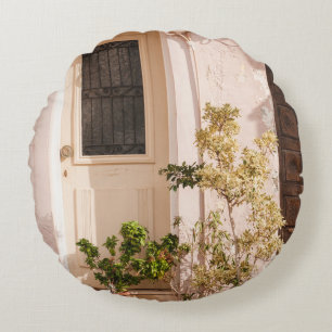 GREEN LEAF PLANTS ROUND PILLOW