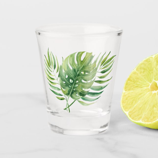 Green leaf shot glass (Front)