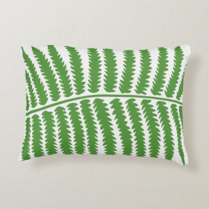 Green Leaf Throw Pillow