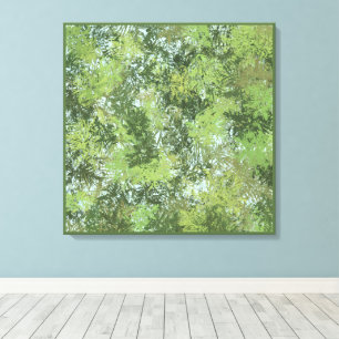 Green Leaf Trees With Blue Sky Peaking Through Art Canvas Print
