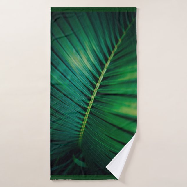 Green Leaf Tropical Forest Nature Photo Bath Towel Set (Bath Towel)
