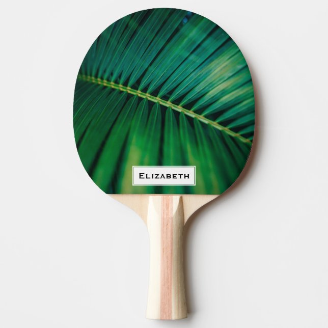 Green Leaf Tropical Forest Nature Photo Ping Pong Paddle (Front)