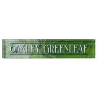 Green Leaf Vein Detail Custom Name and Image