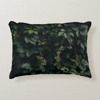 GREEN LEAFED PLANT ACCENT PILLOW