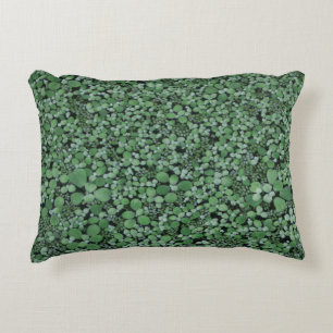 Green leafed plant accent pillow